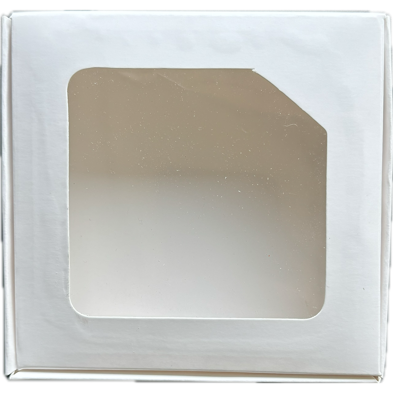 Caja Blanca 10X10 con Mica Cuadrada (50 Unidades)