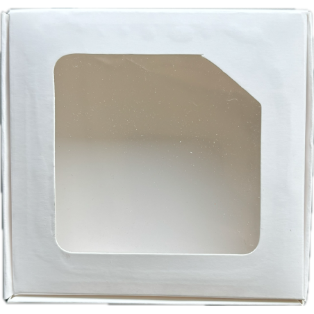 Caja Blanca 10X10 con Mica Cuadrada (50 Unidades)