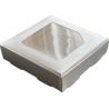 Caja Blanca 10X10 con Mica Cuadrada (50 Unidades)