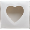 Caja Blanca 10X10 con Mica Corazón (50 Unidades)