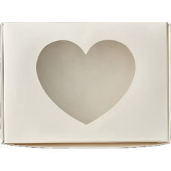 Caja Blanca 6 Alfajores c/Mica Corazón (50 Unidades)