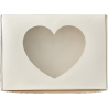Caja Blanca 6 Alfajores c/Mica Corazón (50 Unidades)