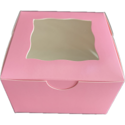 Caja Rosada Cuadrada 10x10x6cm (25 Unidades)