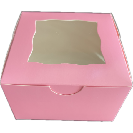 Caja Rosada Cuadrada 10x10x6cm (25 Unidades)