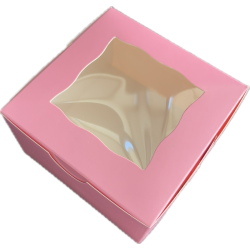 Caja Rosada Cuadrada 10x10x6cm (25 Unidades)