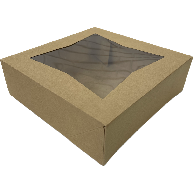 Caja Kraft Cuadrada 20,5x20,5x6,5cm (25 Unidades)