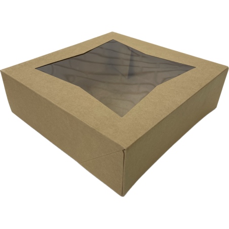 Caja Kraft Cuadrada 20,5x20,5x6,5cm (25 Unidades)