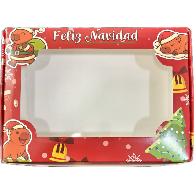 Caja Impresa 6 Alfajores Diseños Navidad